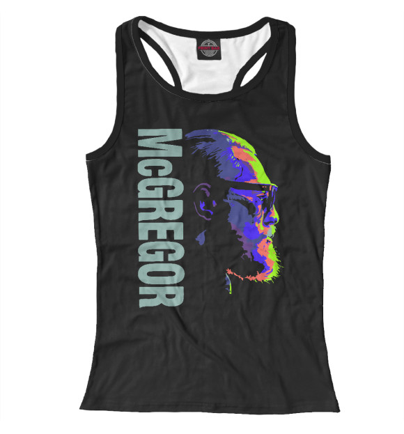 Женская майка-борцовка с изображением McGregor цвета Белый