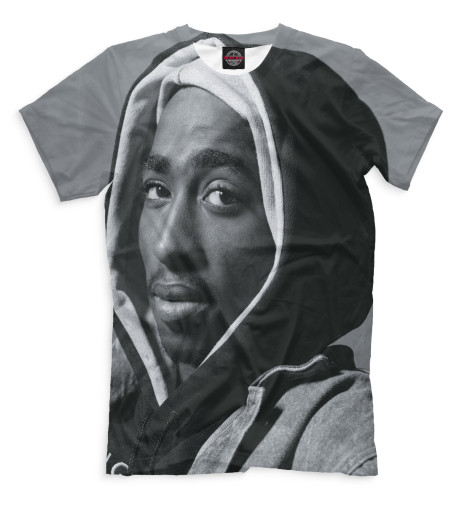 

Футболки Print Bar, Серый, 2Pac