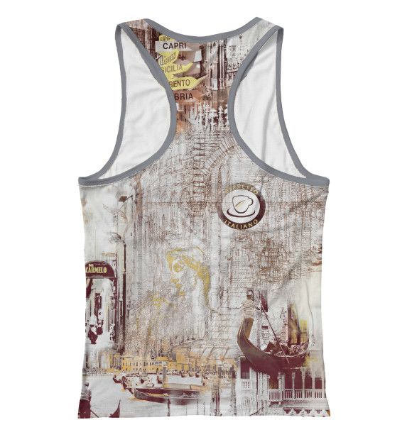 Женская майка-борцовка с изображением На улицы Европы цвета Белый