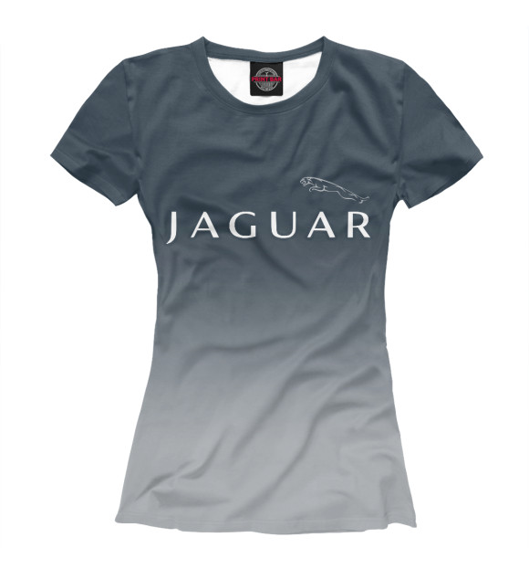 Футболка для девочек с изображением Jaguar / Ягуар цвета Белый
