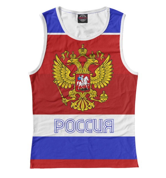 Майка для девочки с изображением Россия цвета Белый