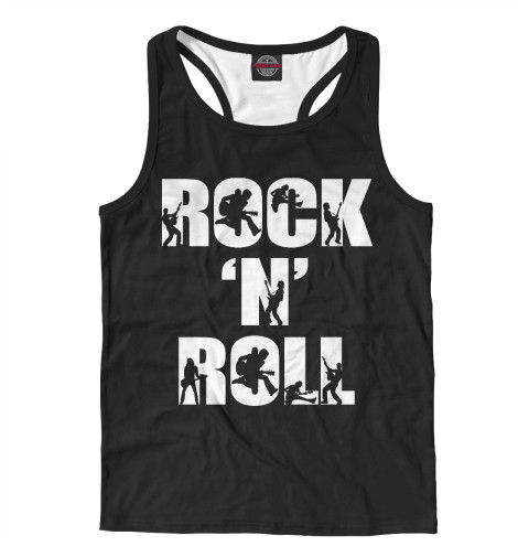 

Майки борцовки Print Bar, Белый, Rock 'n' Roll