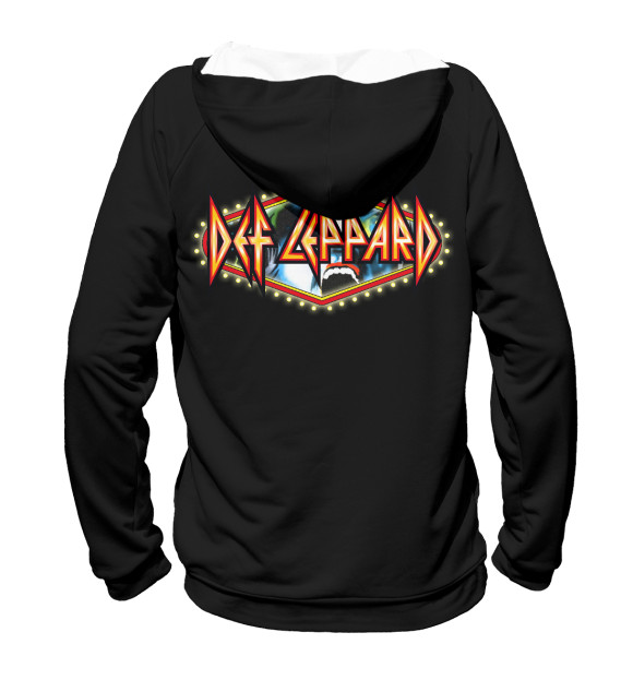 Женское худи с изображением Def Leppard цвета Белый