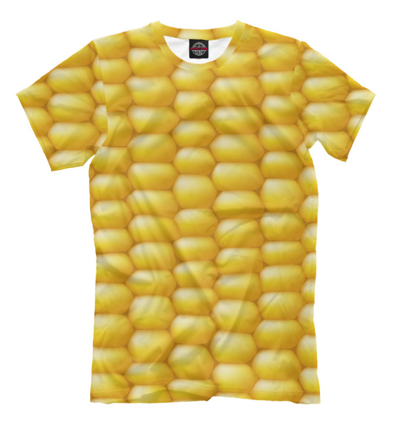Мужская футболка с изображением Кукуруза цвета Хаки