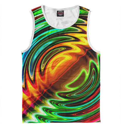 

Майки Print Bar, Белый, Цветные волны