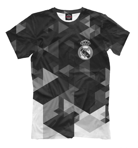 Мужская футболка с изображением Real Madrid Abstract Collection цвета Черный