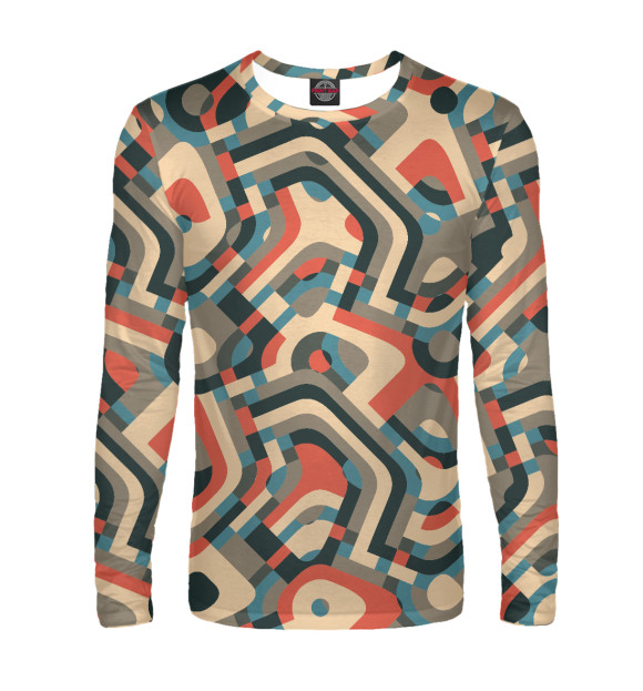 Мужской лонгслив с изображением Психо цвета Белый