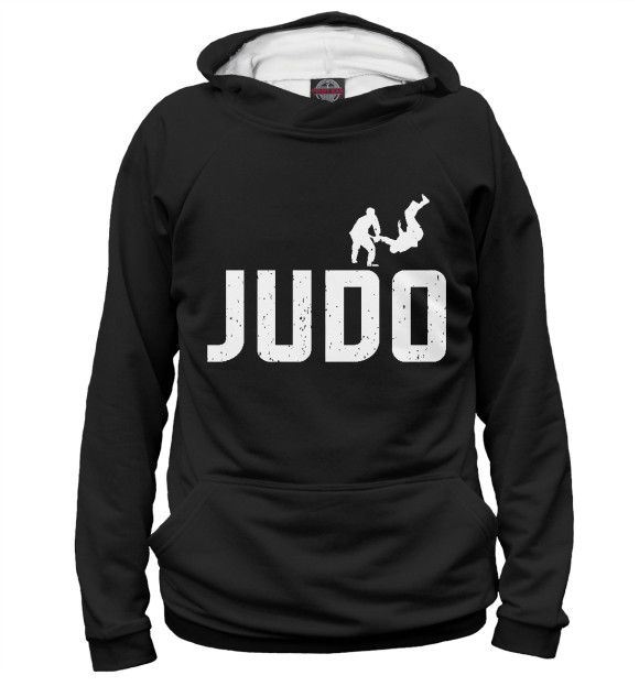 Женское худи с изображением Judo цвета Белый