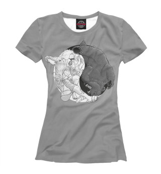Женская футболка Lebowski and a Bear