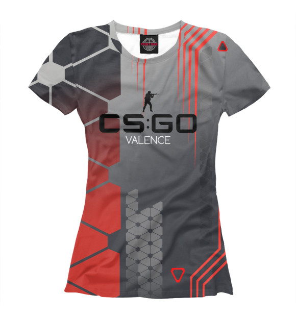 Женская футболка с изображением CS:GO / Valence цвета Белый