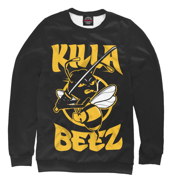 Мужской свитшот с изображением Wu-Tang Killa Beez цвета Белый
