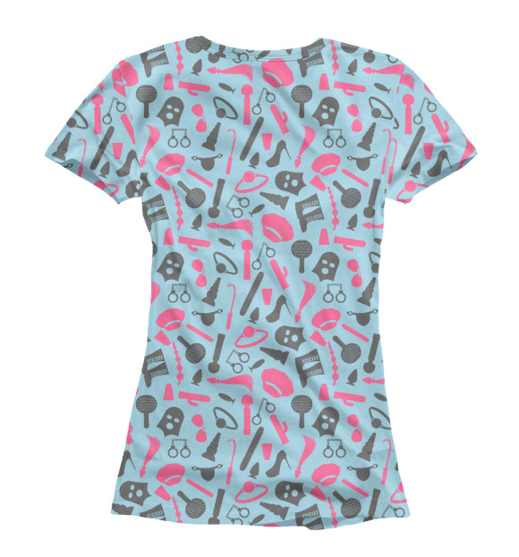 Женская футболка с притом BDSM цвета Белый Женская футболка с изображением BDSM цвета Белый