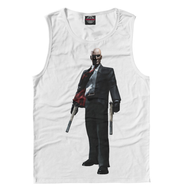Майка для мальчика с изображением Hitman цвета Белый