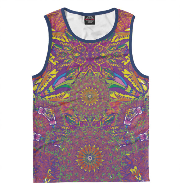 Мужская майка с изображением Rainbow Dimension цвета Белый