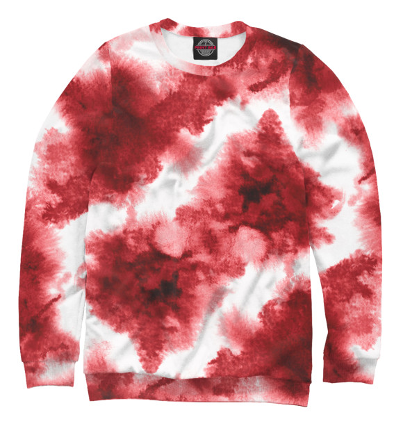 Мужской свитшот с изображением Красные пятна цвета Белый