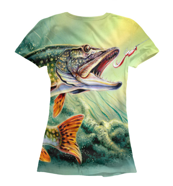 Женская футболка с изображением Best fishermen цвета Белый