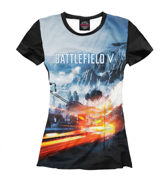 Женская футболка с изображением Battlefield | Бателфилд 5 цвета Белый