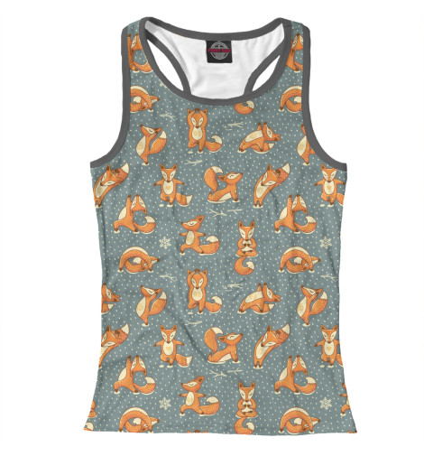 

Майки борцовки Print Bar, Белый, Foxes yoga
