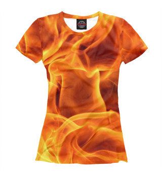 Женская футболка Яркий огонь