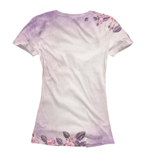 Женская футболка с изображением Ласковая киса цвета Белый