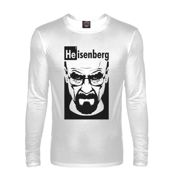 Мужской лонгслив с изображением Heisenberg цвета Белый