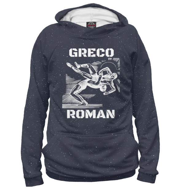 Мужское худи с изображением Greco Roman Wrestling цвета Белый
