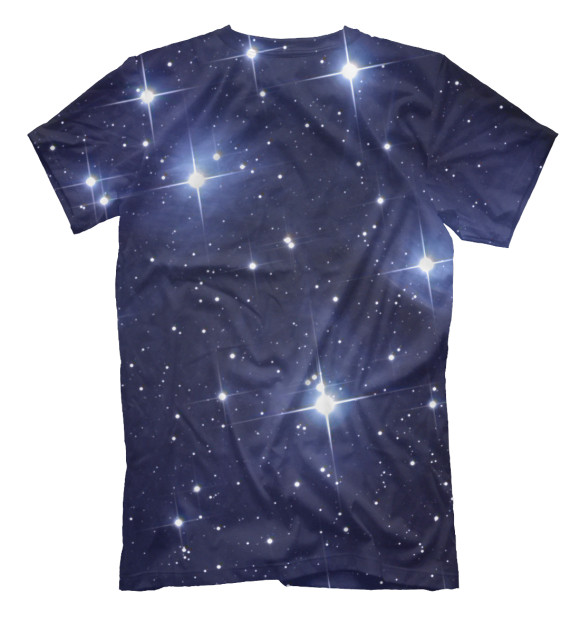 Мужская футболка с изображением Звездное Небо цвета Белый