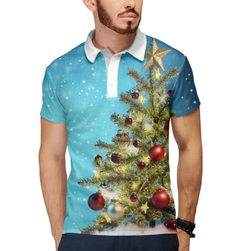 

Поло Print Bar, Белый, Happy New Year