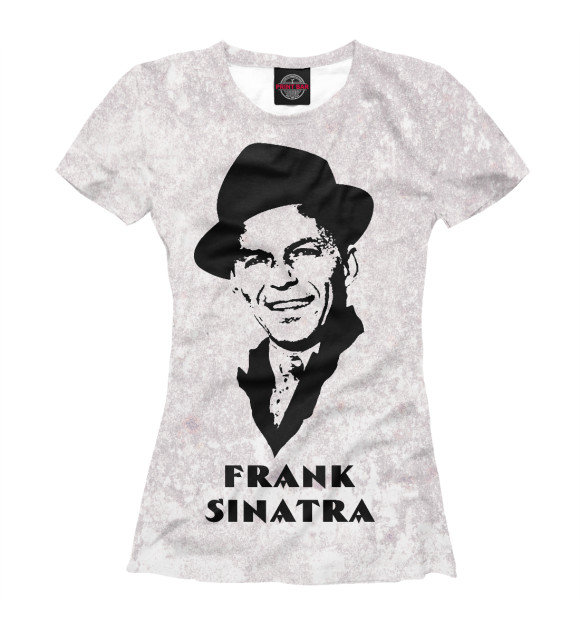 Женская футболка с изображением Frank Sinatra цвета Белый