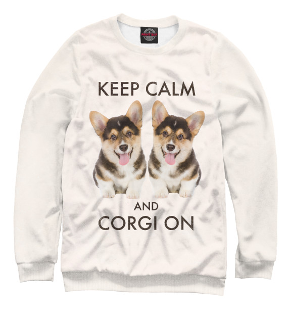 Свитшот для мальчиков с изображением Welsh Corgi цвета Белый