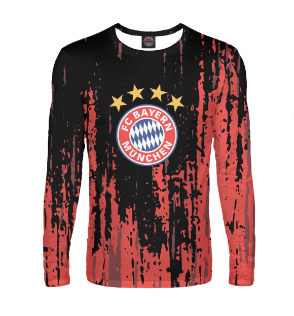 Мужской лонгслив с изображением Bayern Munchen цвета Белый