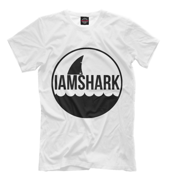 Мужская футболка с изображением Shark цвета Молочно-белый
