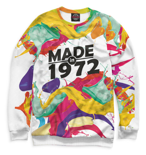

Свитшоты Print Bar, Белый, Made in 1972