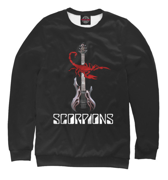 Свитшот для мальчиков с изображением Scorpions цвета Белый