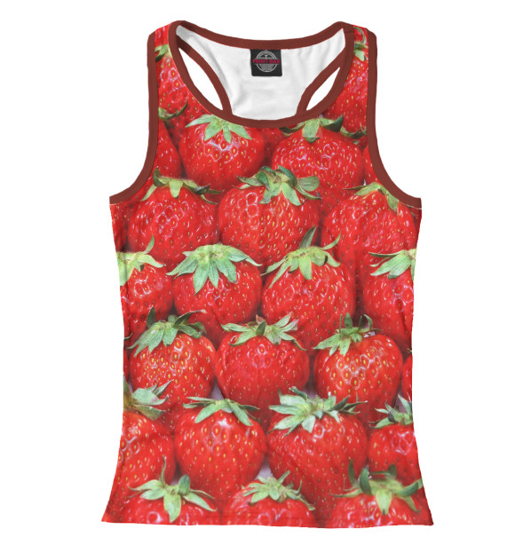 Женская майка-борцовка с изображением Ягоды цвета Белый