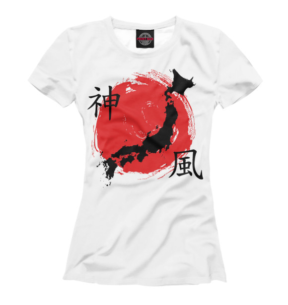 Футболка для девочек с изображением Япония цвета Белый