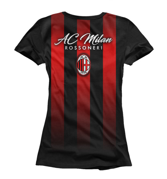 Женская футболка с изображением Милан цвета Белый