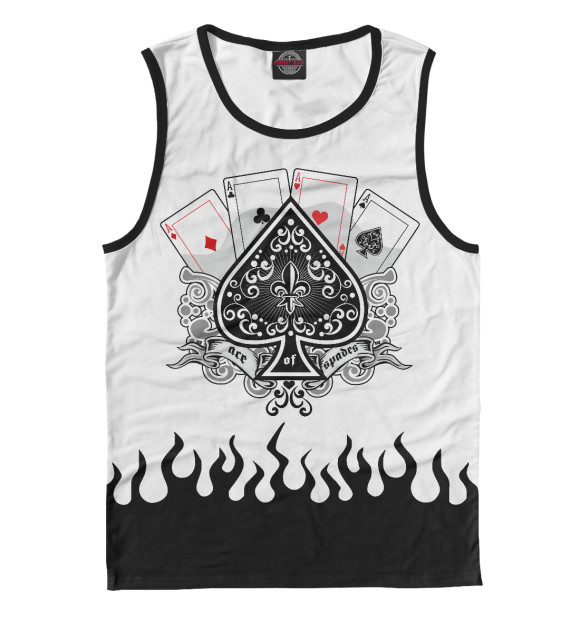 Майка для мальчика с притом Покер цвета Белый Майка для мальчика с изображением Покер цвета Белый