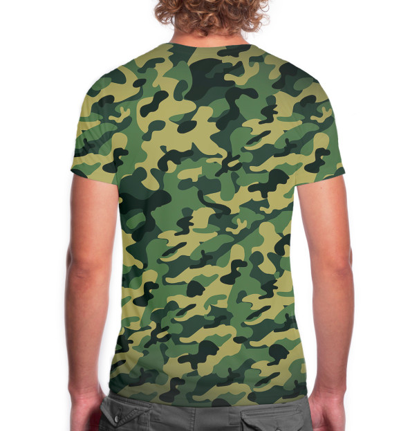 Мужская футболка с изображением Военный Максим цвета Белый