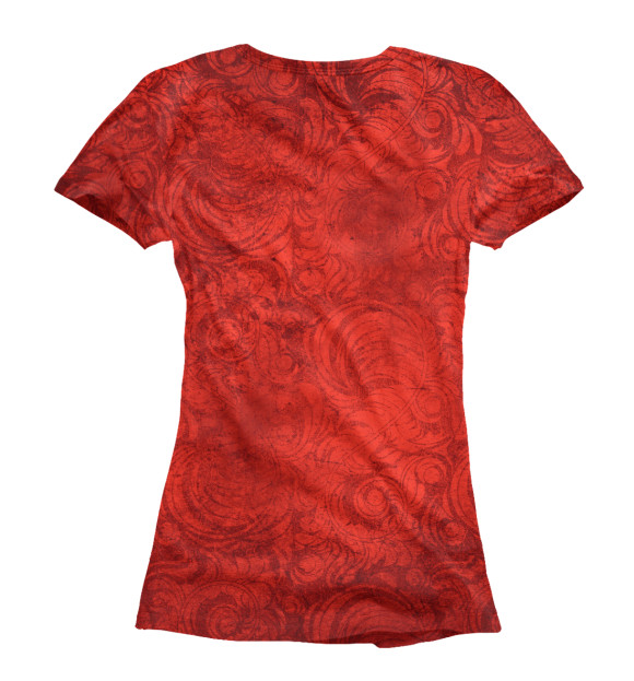 Футболка для девочек с изображением Pattern in red цвета Белый