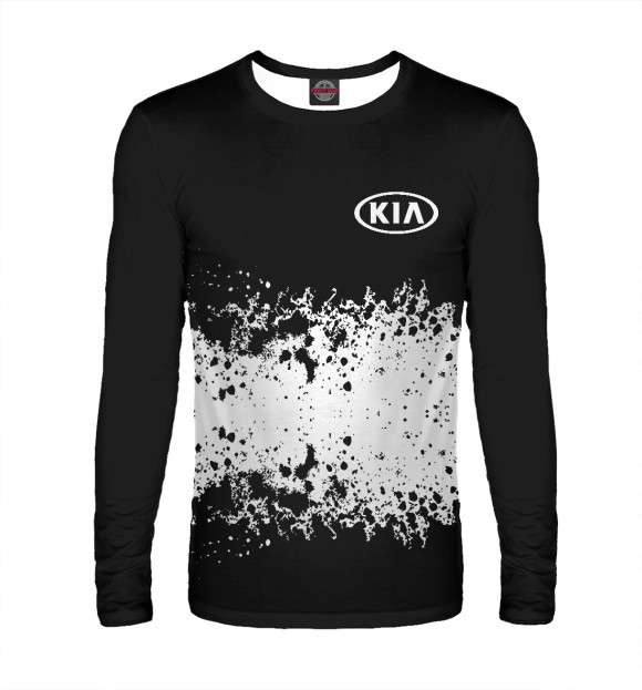 Мужской лонгслив с изображением Kia цвета Белый