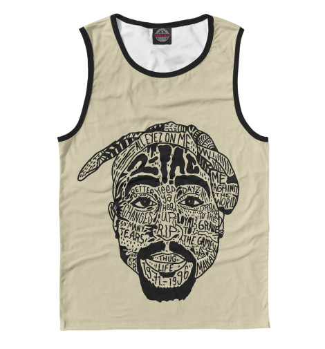 

Майки Print Bar, Белый, 2Pac