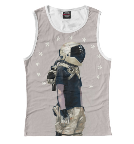 

Майки Print Bar, Белый, Космонавт