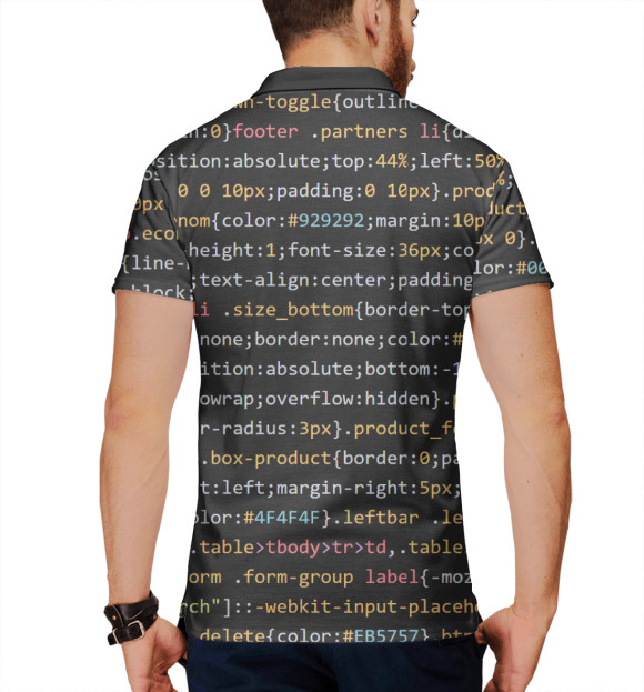 Мужское поло с изображением CSS код цвета Белый