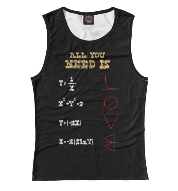Майка для девочки с изображением All You Need Is... цвета Белый