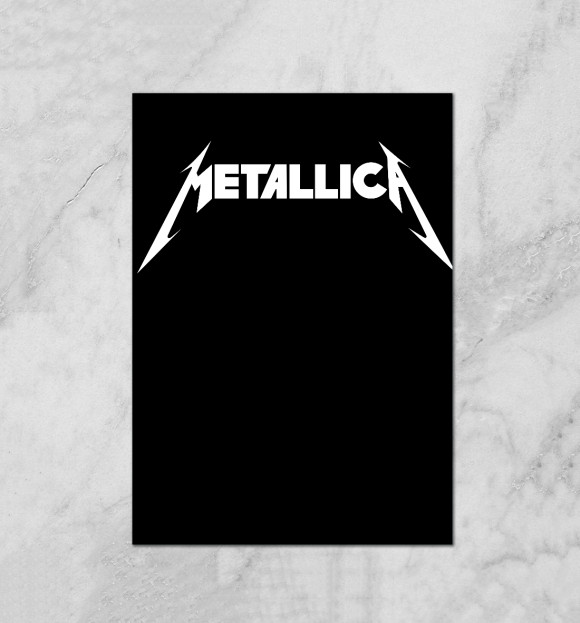 Плакат с изображением Metallica цвета Белый