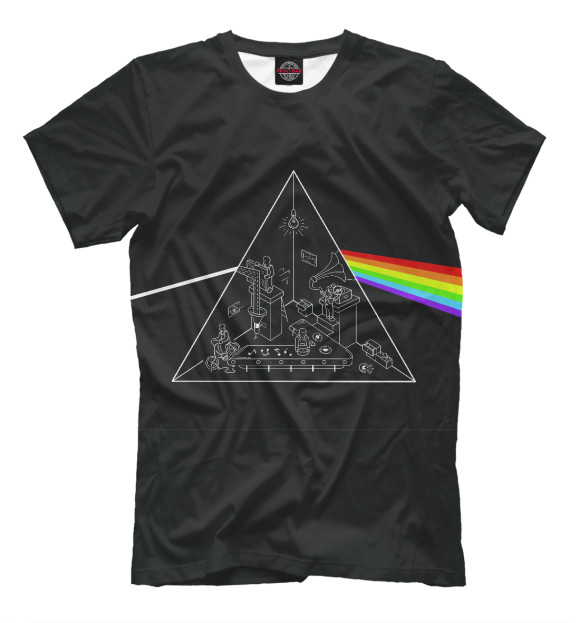 Футболка для мальчиков с изображением The Dark Side of the Moon цвета Черный