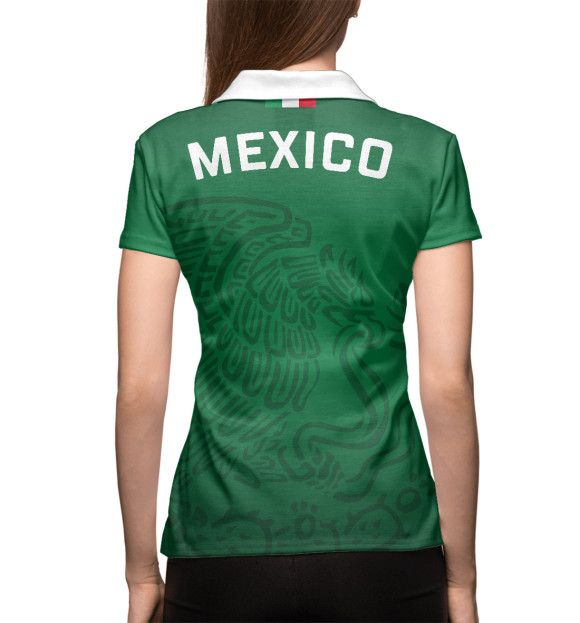 Женское поло с изображением Мексика цвета Белый