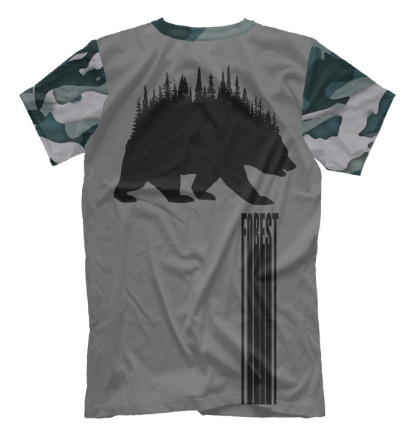 Футболка для мальчиков с изображением Forest Bear цвета Белый