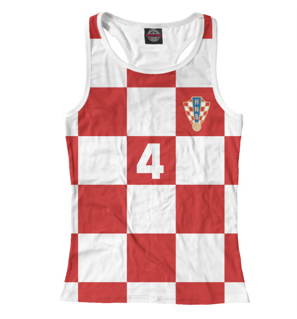 Женская майка-борцовка с изображением Перишич Хорватия 4 цвета Белый